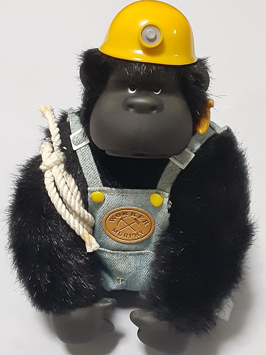 ゴリラ ぬいぐるみ デニムオーバーオール黄色ヘルメット｜Yahoo!フリマ