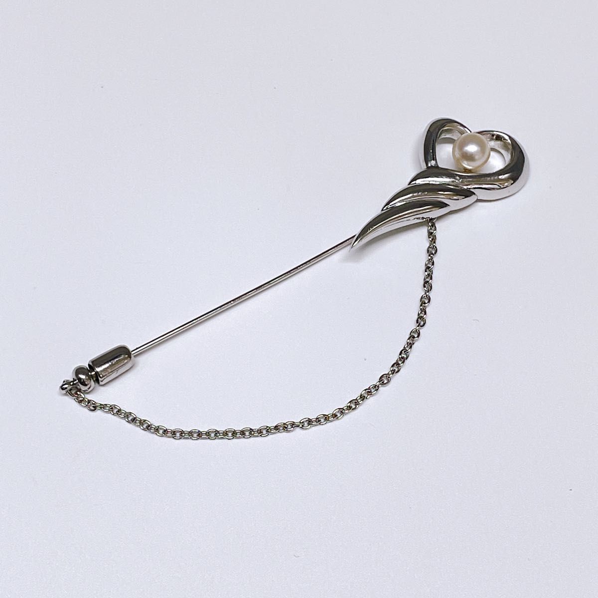 TASAKI 田崎真珠 ハート ピンブローチ S刻印 シルバー タサキ｜Yahoo