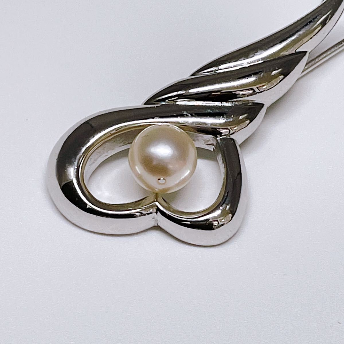 TASAKI 田崎真珠 ハート ピンブローチ S刻印 シルバー タサキ｜Yahoo
