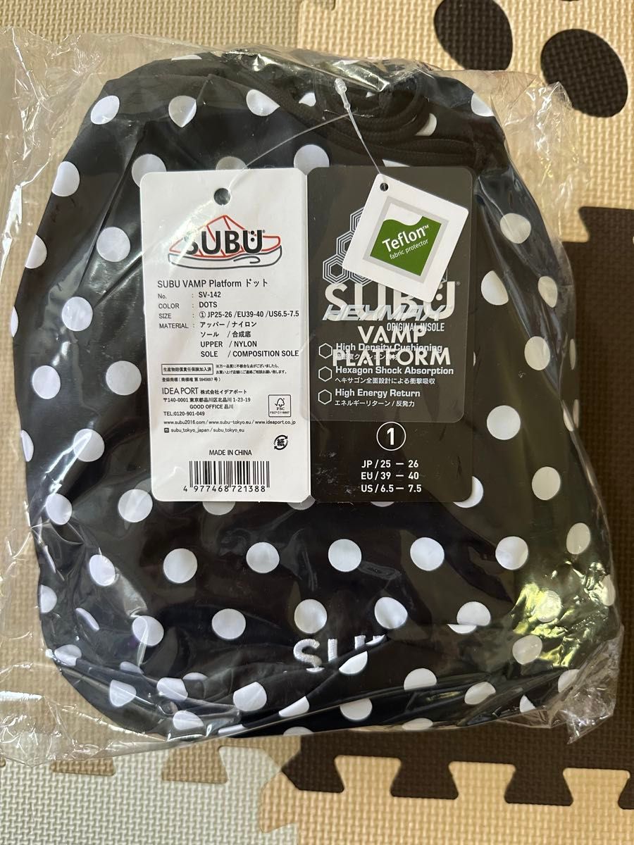 SUBU スブ サンダル ドット ブラック ホワイト 厚底 未使用｜Yahoo