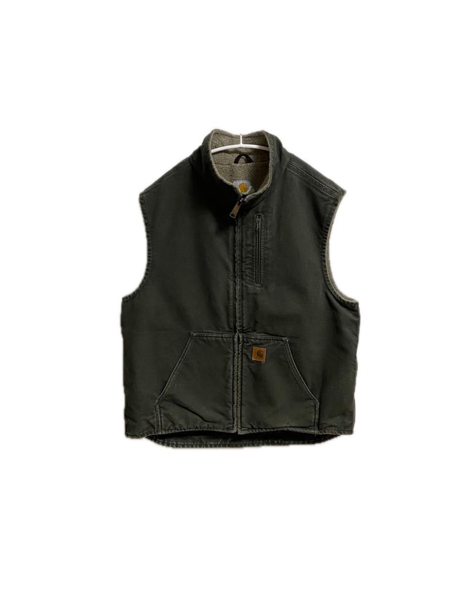 MOSモスグリーン Carhartt カーハート ダック ベスト ボア｜Yahoo