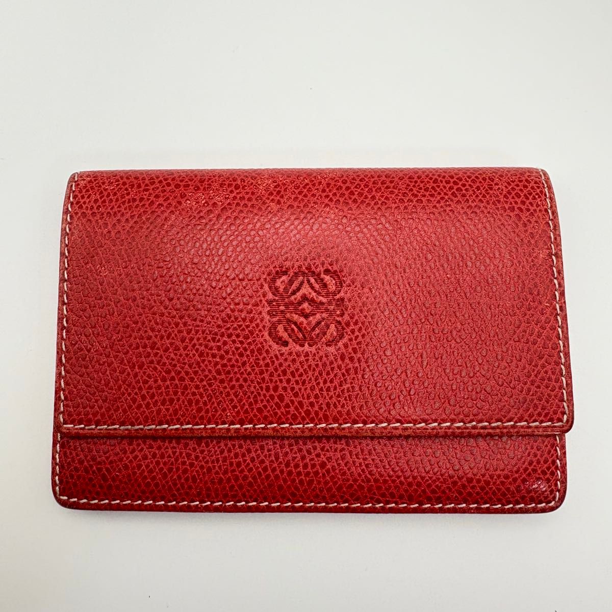 LOEWE ロエベ 名刺入れ カードケース パスケース IDケース レッド 赤
