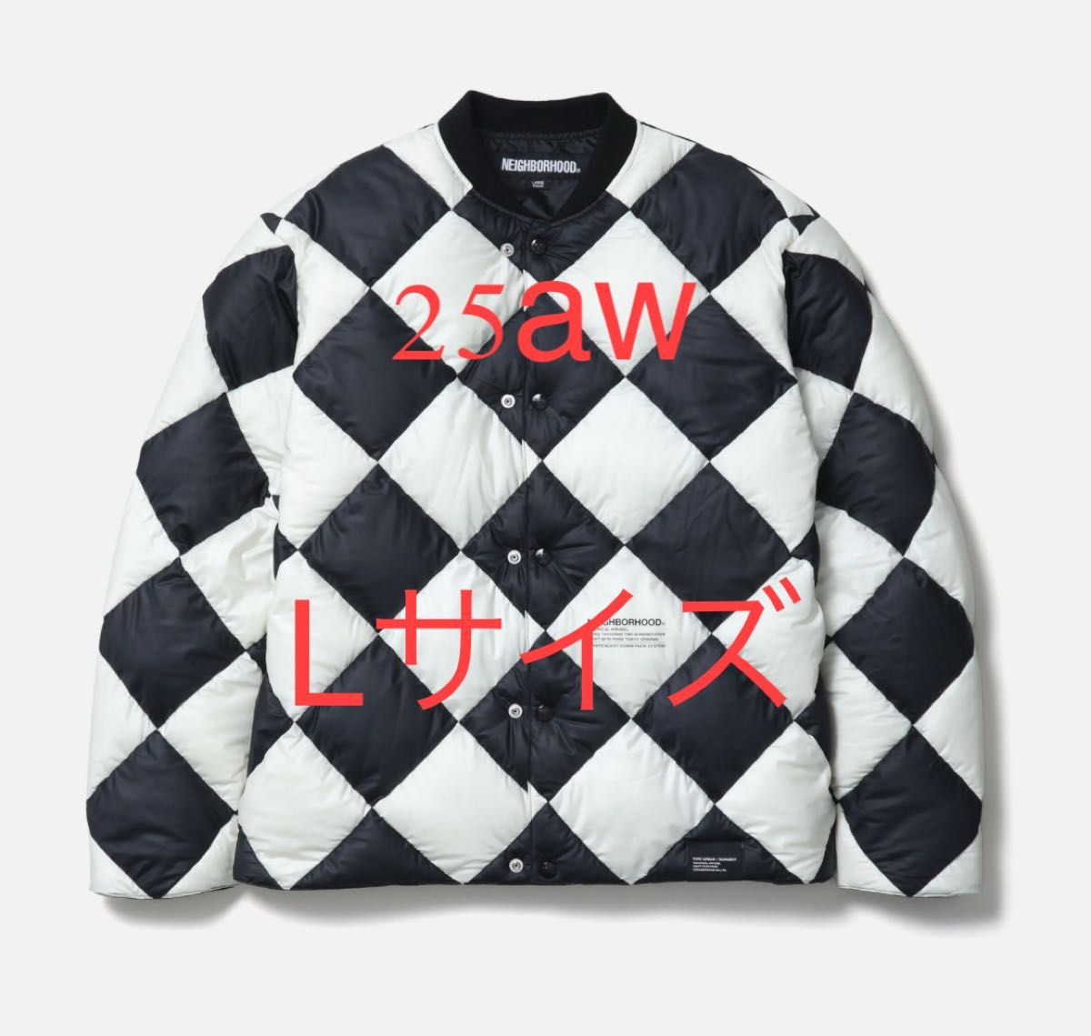neighborhood CHECKER DOWN JACKET WHITE / L｜Yahoo!フリマ（旧PayPay