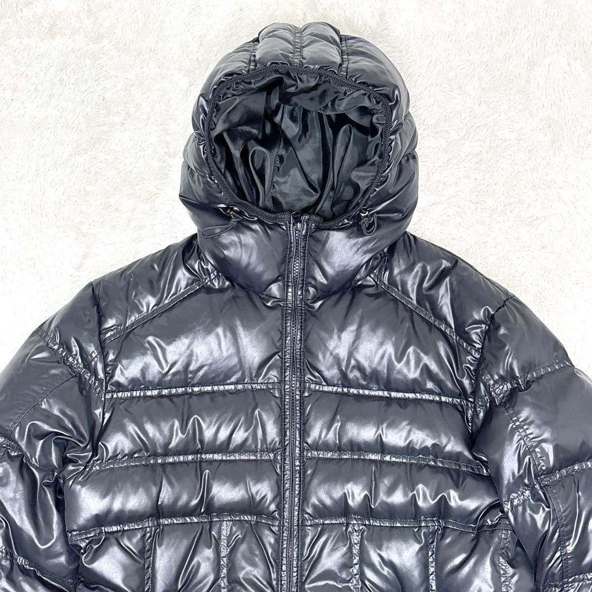 old UNIQLO ダウンジャケット 光沢 y2k 00s 短丈 L ウルトラライト