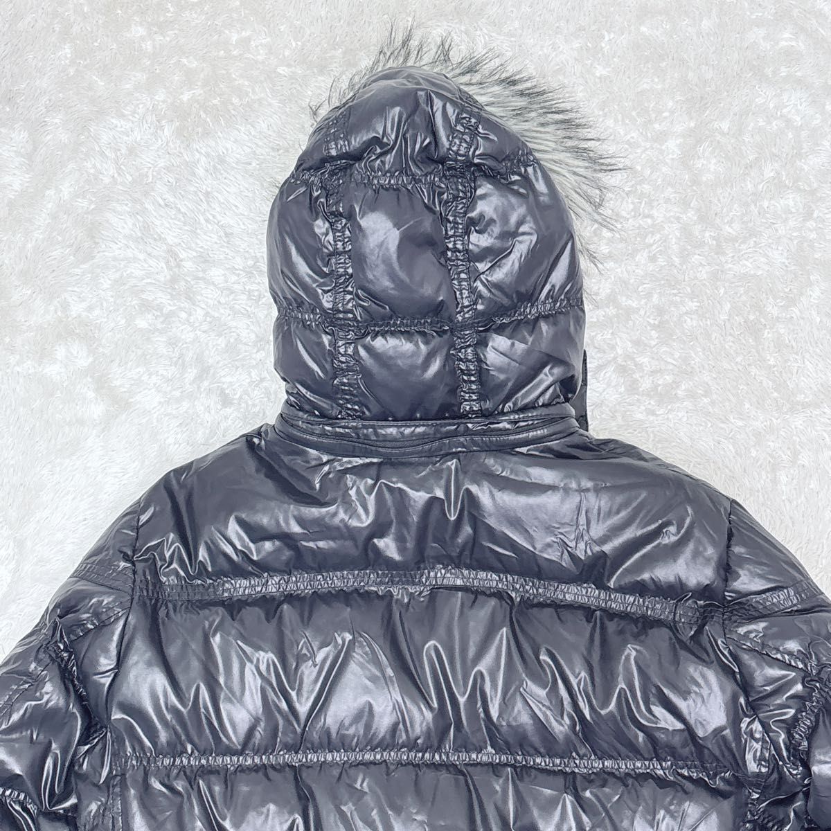 old UNIQLO ファー ダウンジャケット お兄 平成 短丈 y2k 00s オールド