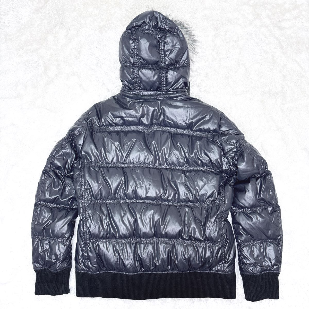 old UNIQLO ファー ダウンジャケット お兄 平成 短丈 y2k 00s オールド