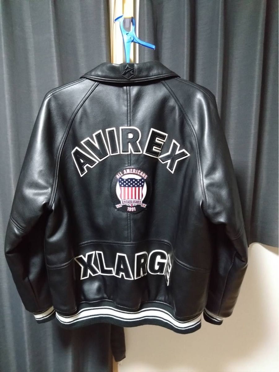 AVIREX XLARGE コラボ レザージャケット ブラック｜Yahoo!フリマ（旧