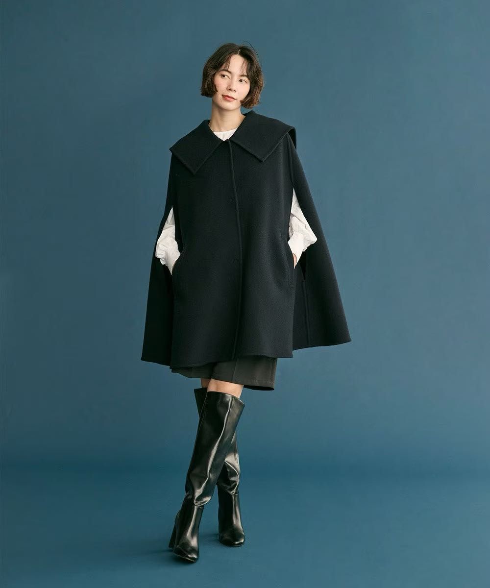 Newansセーラーカラーダブルフェイスケープコート｜Yahoo!フリマ（旧