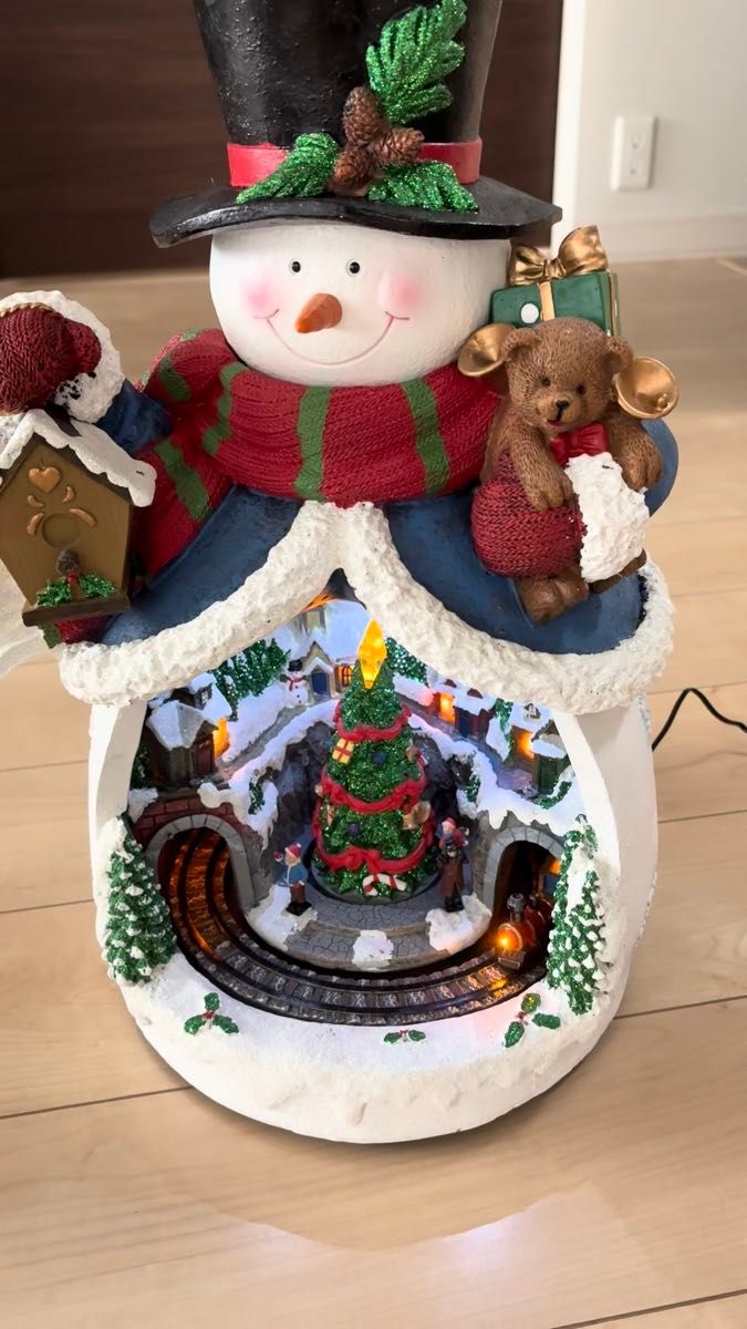 コストコ クリスマス スノーマン オルゴール LEDライト付き｜Yahoo