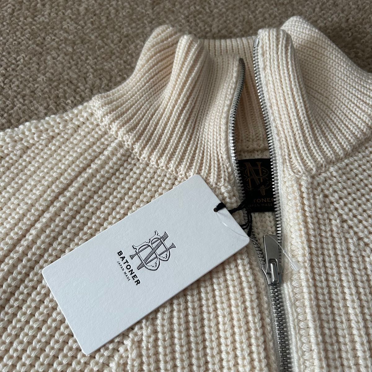 BATONER ドライバーズニット 3号 バトナー ニット アイボリー｜Yahoo