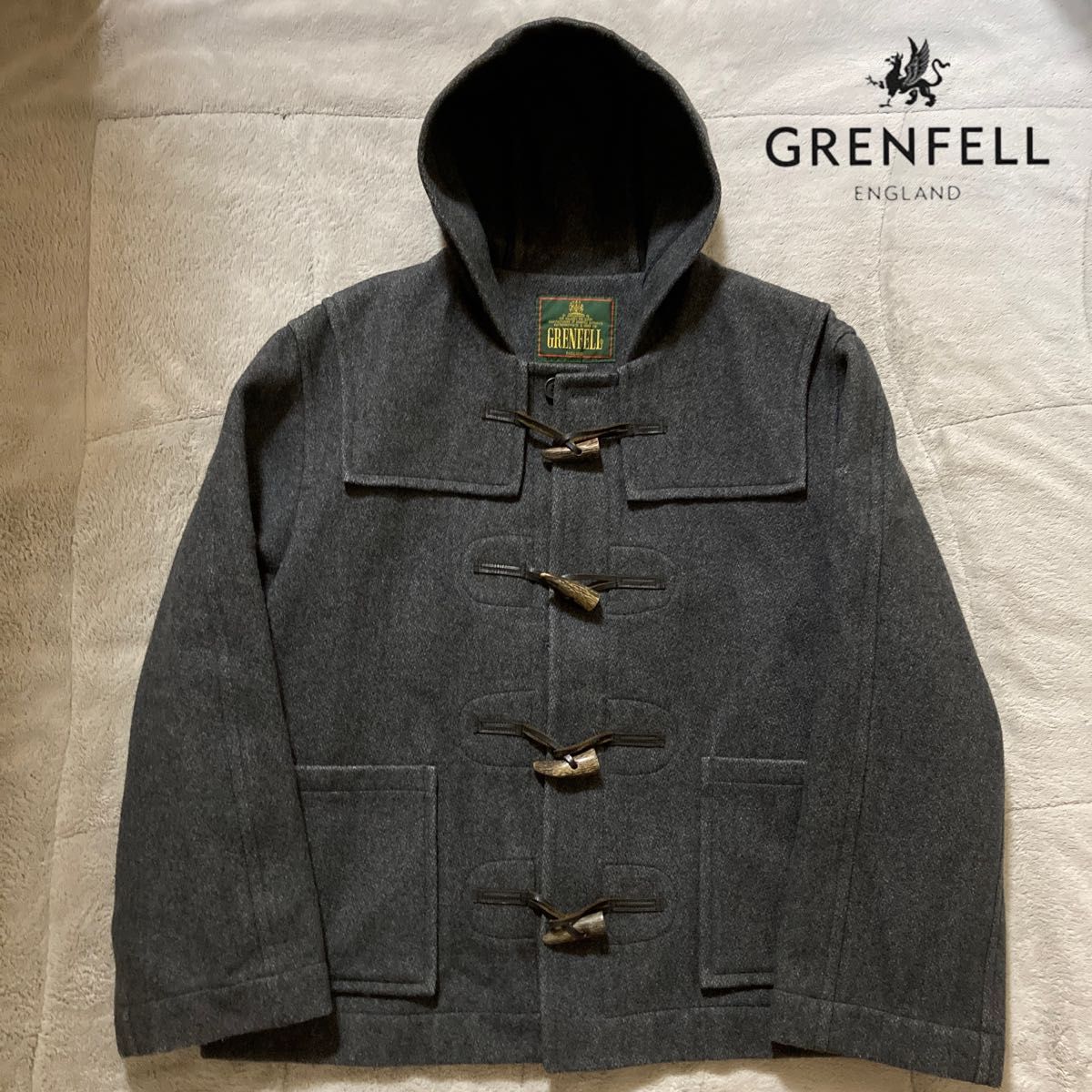 希少ヴィンテージ 緑タグ GRENFELL グレンフェル ショート ダッフル