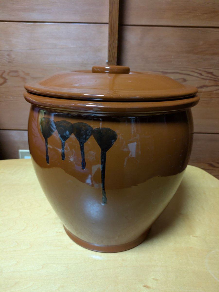 常滑焼 久松窯 キュウマツ 丸壺蓋付 5号 梅干し 味噌 漬物容器｜Yahoo