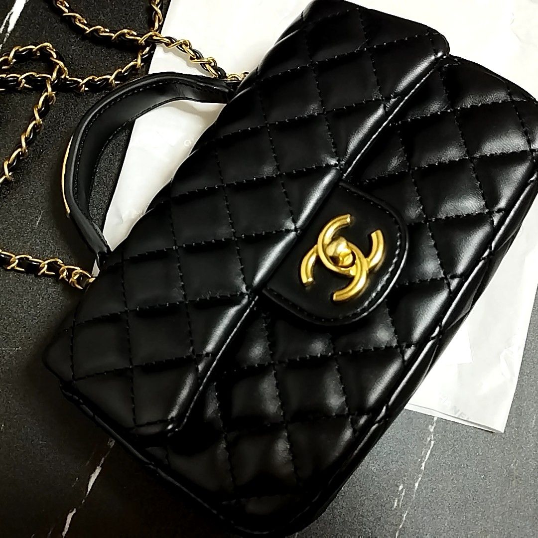 CHANEL シャネル ノベルティ ショルダーバッグ 黒 ゴールドチェーン