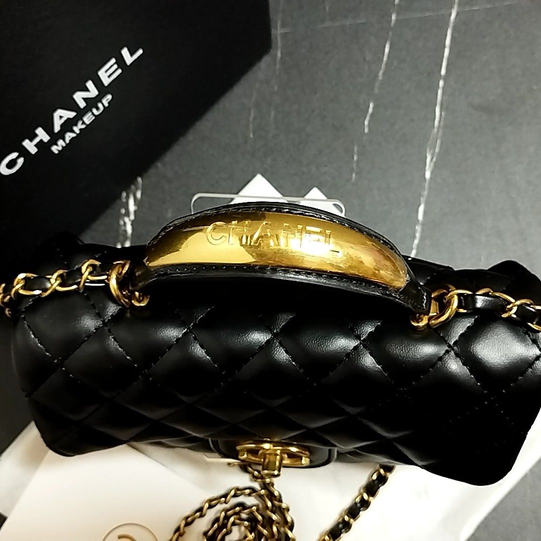CHANEL シャネル ノベルティ ショルダーバッグ 黒 ゴールドチェーン