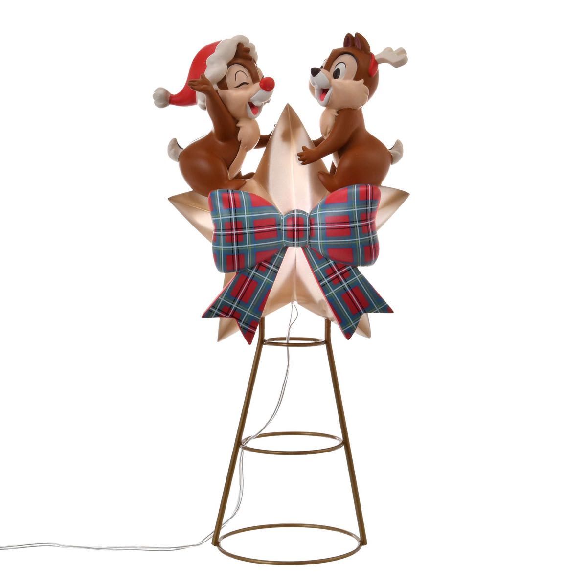 チップ＆デール ツリートッパー ライトアップ DISNEY CHRISTMAS