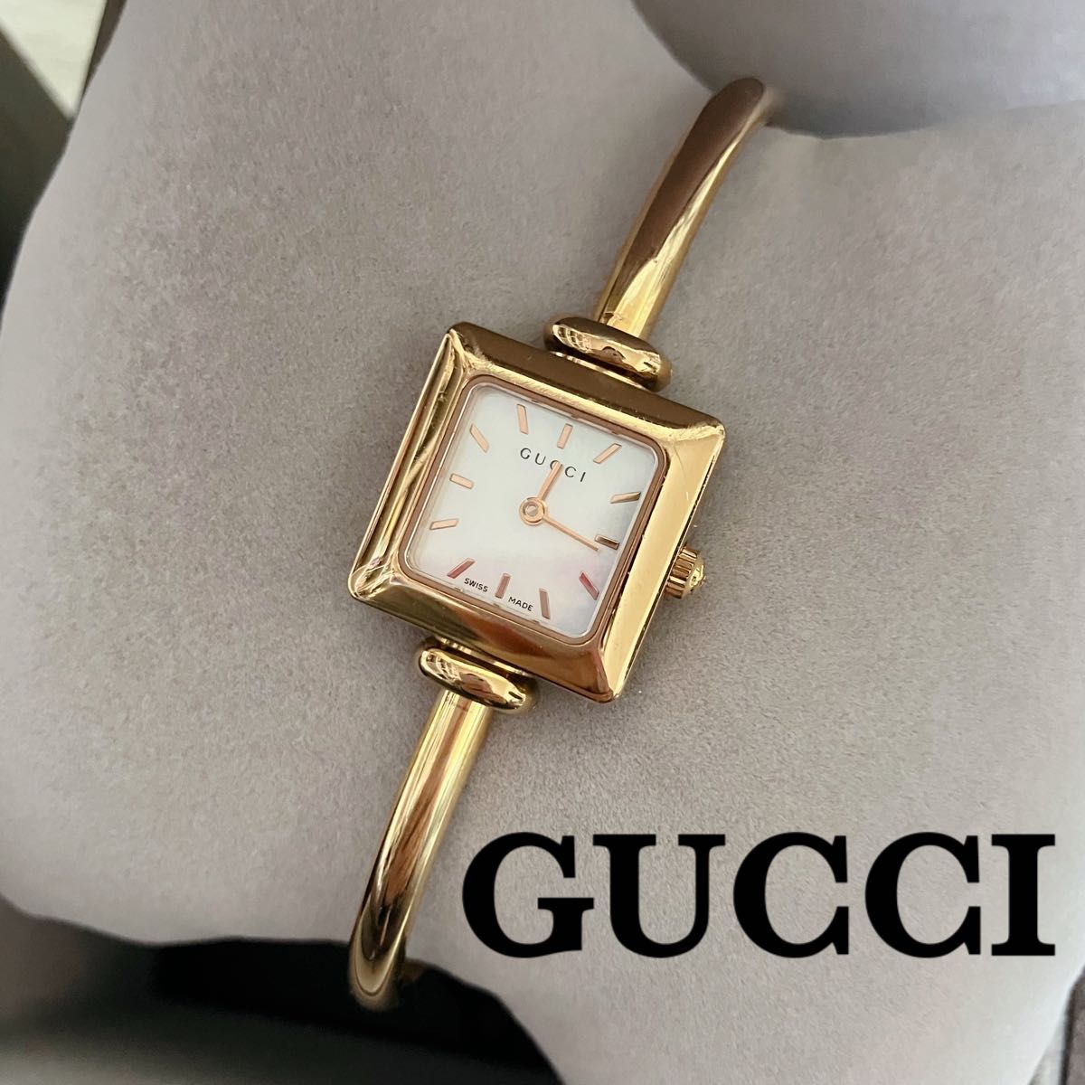 GUCCI グッチ 1900L スクエア バングル ウォッチ ゴールド 腕時計