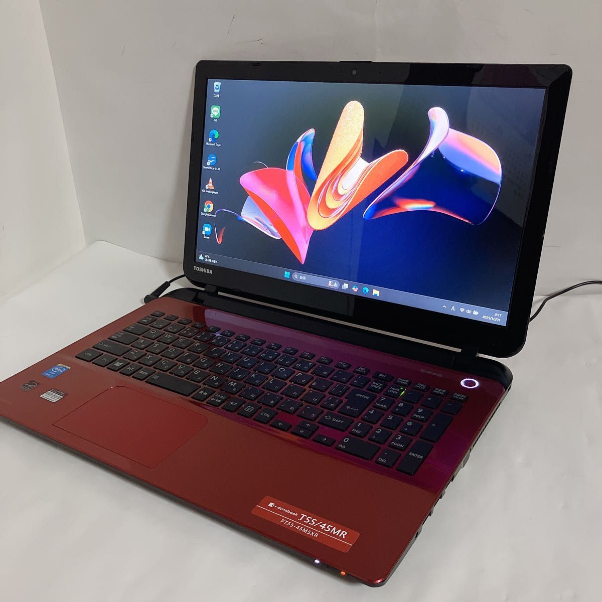 コア3 win11 レッド SSD256gb dynabook カメラdvd搭載 ノートパソコン