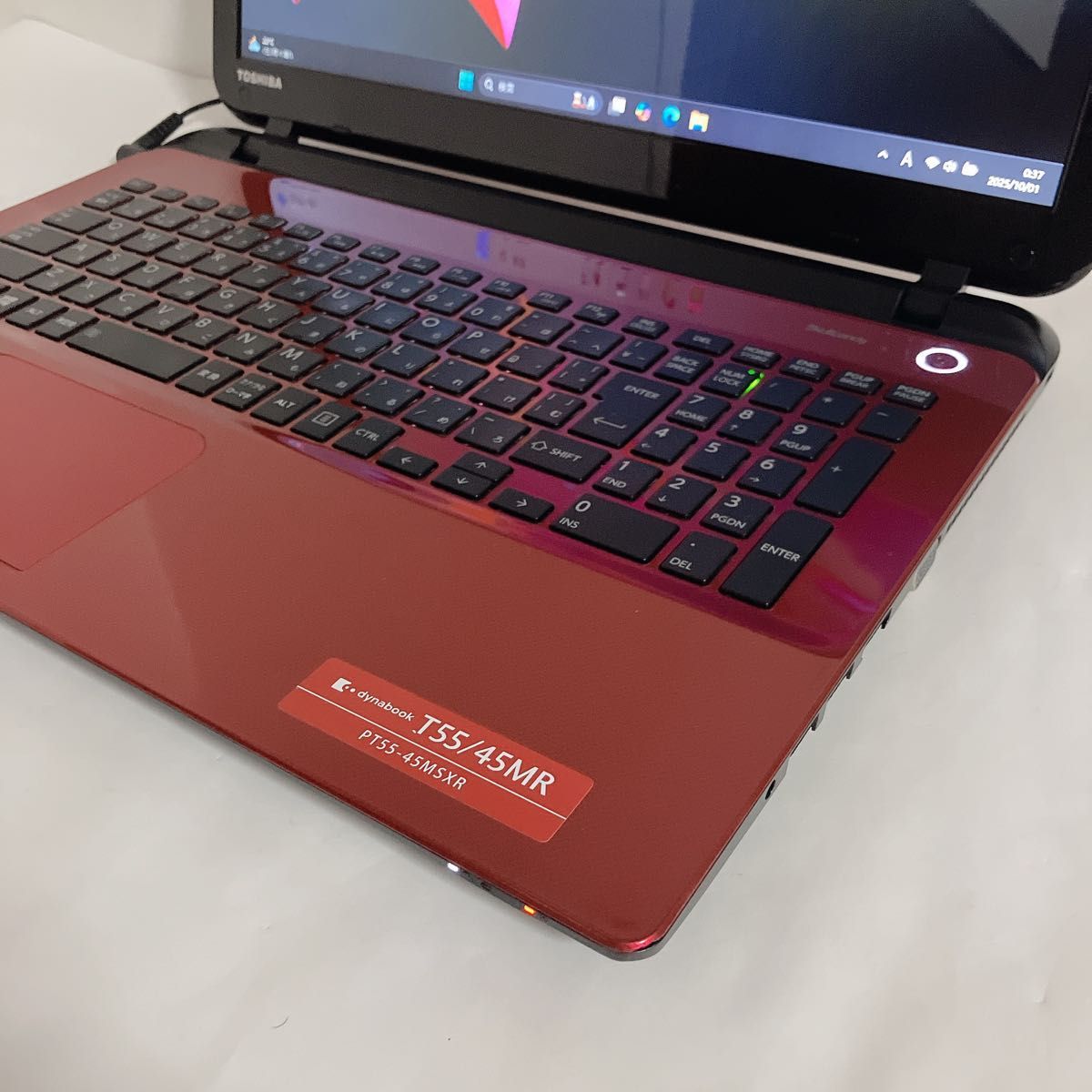 コア3 win11 レッド SSD256gb dynabook カメラdvd搭載 ノートパソコン