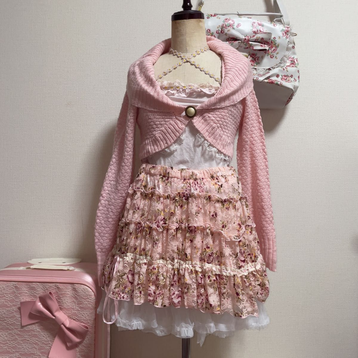 旧タグ 当時物】LIZ LISA リズリサ ボレロ ピンク レース姫ギャル 平成