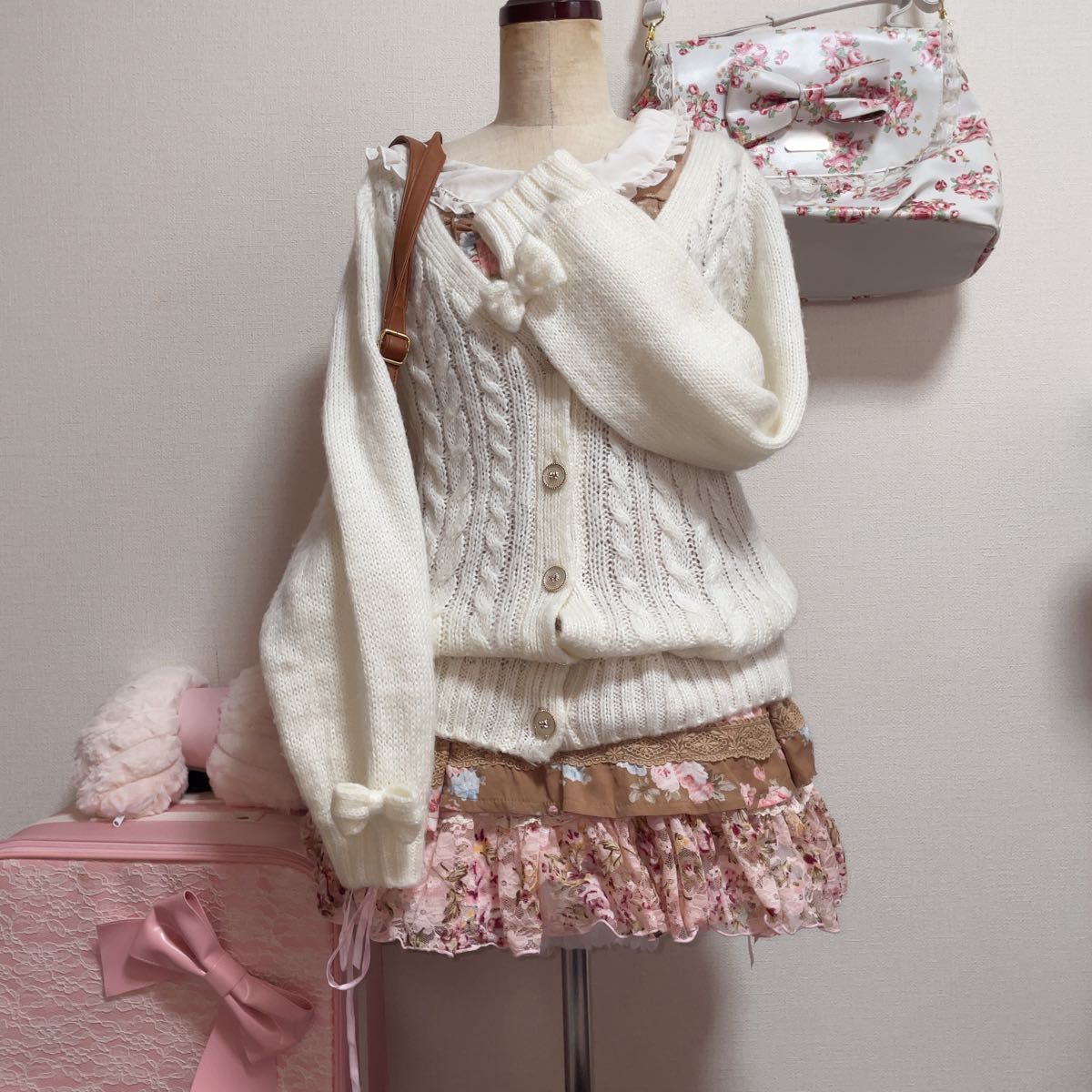 激レア 当時物】LIZ LISA リズリサ おりぼんカーディガン 袖リボン 姫