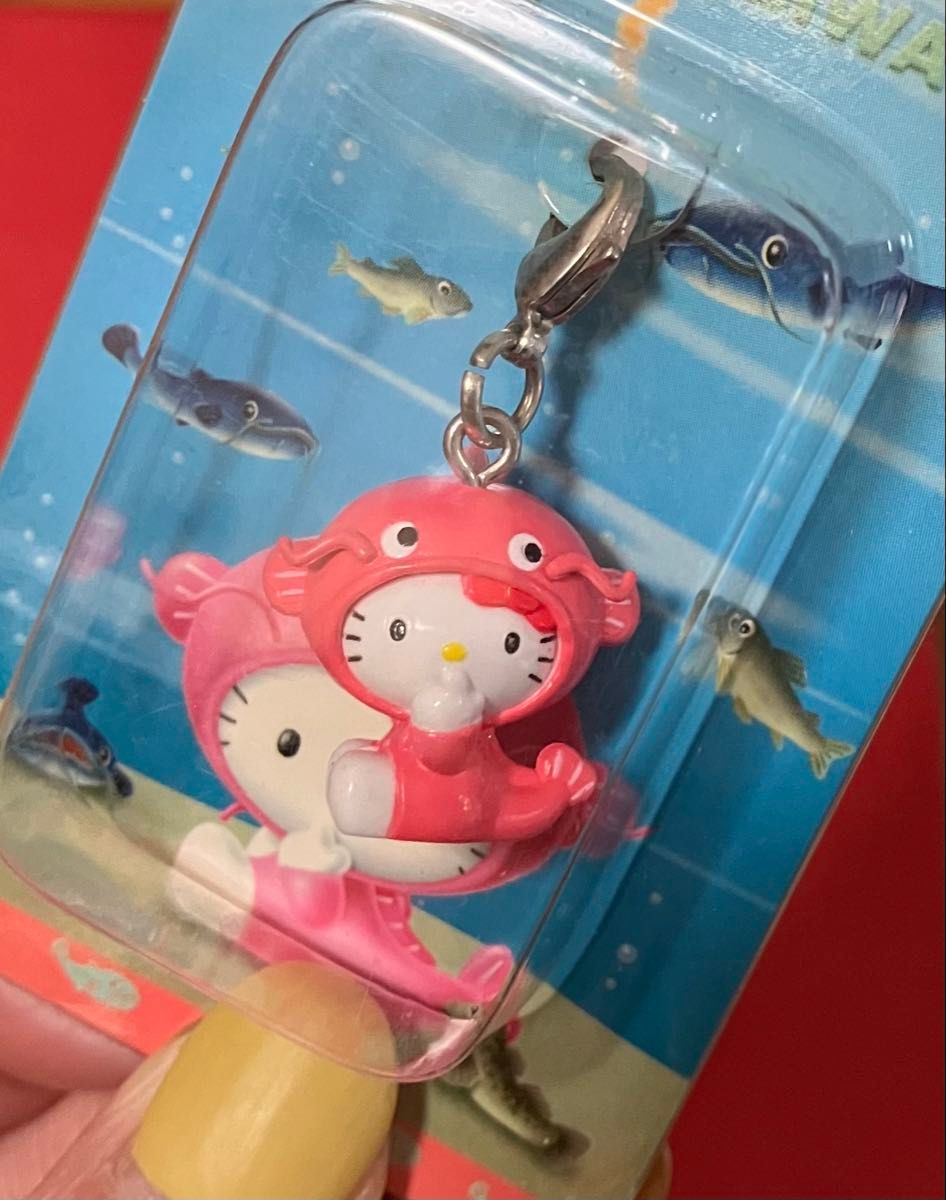 ハローキティ ご当地 滋賀 琵琶湖 ナマズ ファスナーマスコット