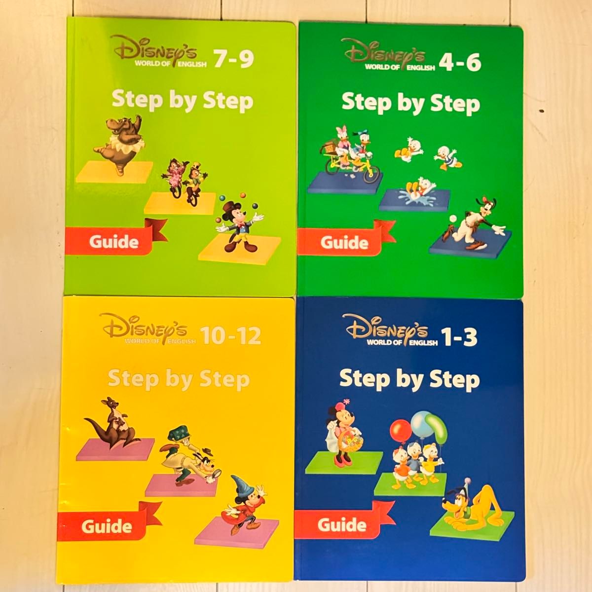 DWE ディズニー英語システム Step by Step DVD12巻 & ガイド4冊セット