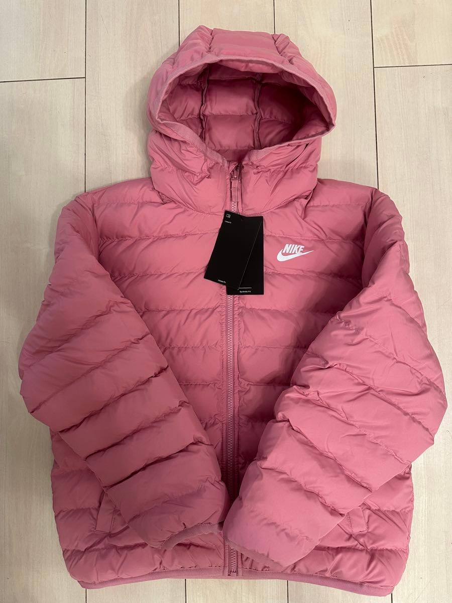 NIKEナイキ マイクロダウンアウター キッズ160cm ピンク Lサイズ
