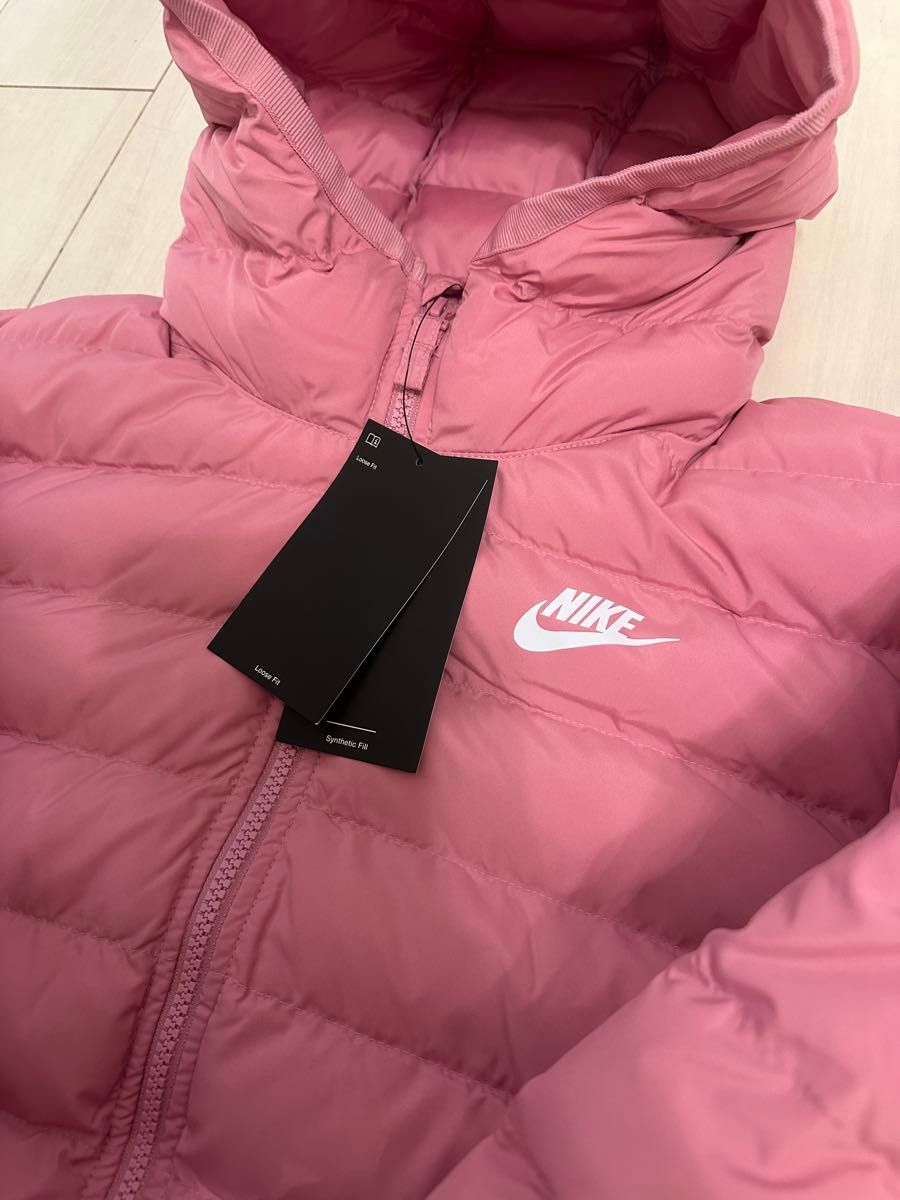 NIKEナイキ マイクロダウンアウター キッズ160cm ピンク Lサイズ
