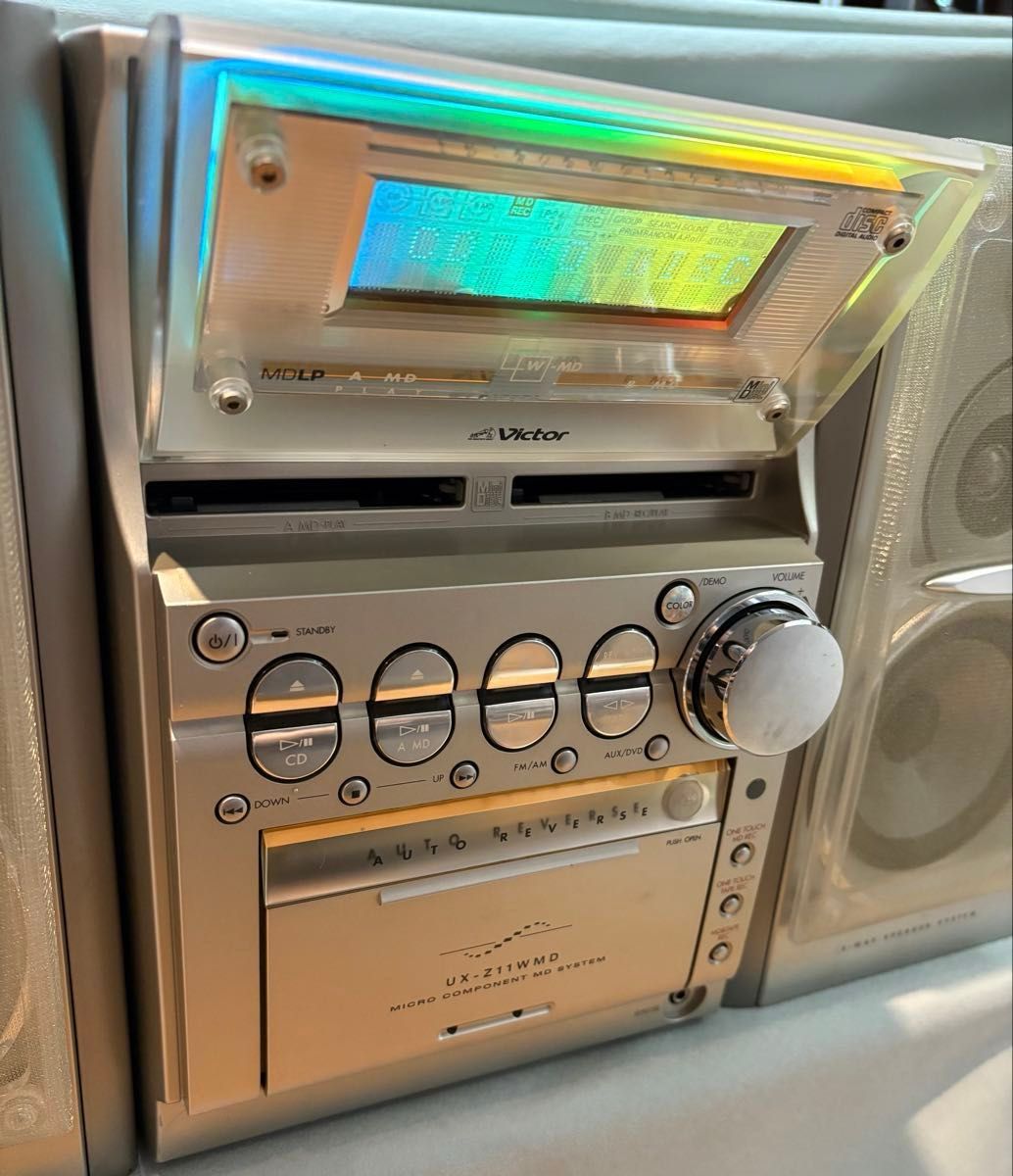 日本ビクター UX-Z11WMD レインボーイルミネーション CD ダブルMD