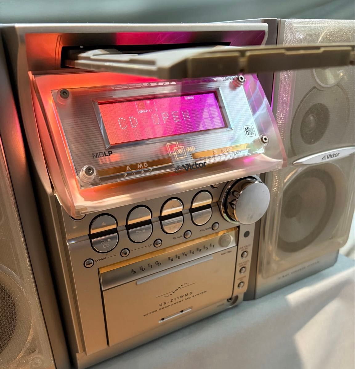 日本ビクター UX-Z11WMD レインボーイルミネーション CD ダブルMD