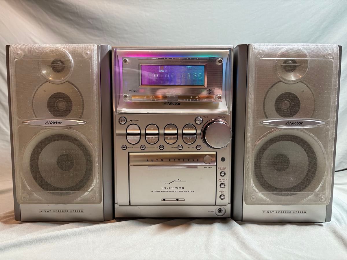 日本ビクター UX-Z11WMD レインボーイルミネーション CD ダブルMD