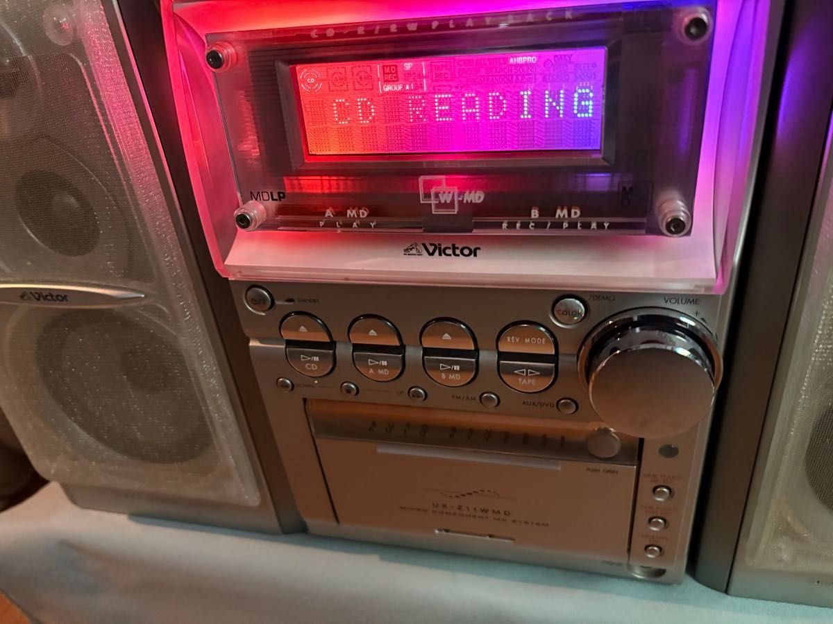 日本ビクター UX-Z11WMD レインボーイルミネーション CD ダブルMD