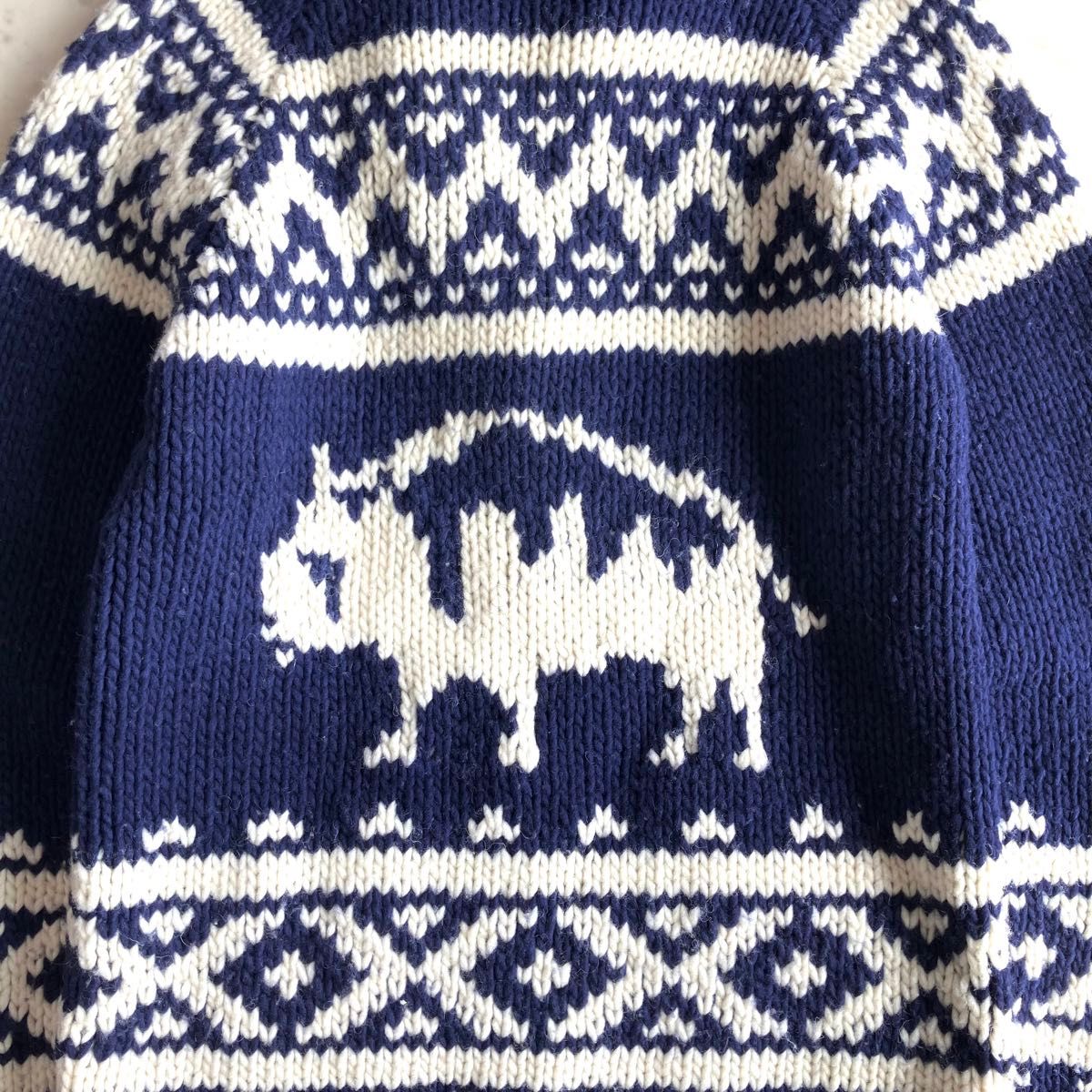 RHC ロンハーマン カウチンセーター ニット ウール ネイビー 秋冬 L