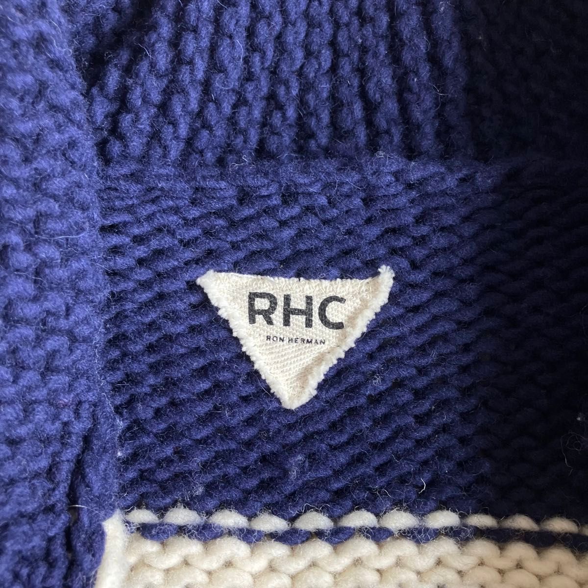 RHC ロンハーマン カウチンセーター ニット ウール ネイビー 秋冬 L