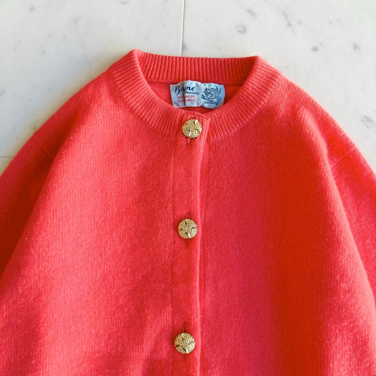 BALLANTYNE バランタイン カシミヤ100 カーディガン ニット 金ボタン