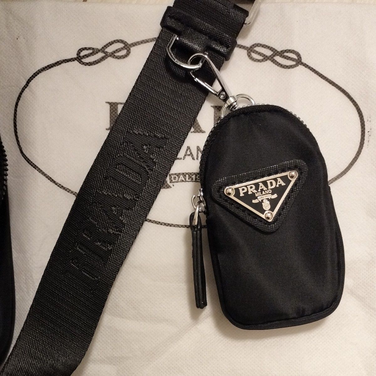 PRADA プラダ ノベルティ ショルダーバッグ ミニポーチ付き ブラック