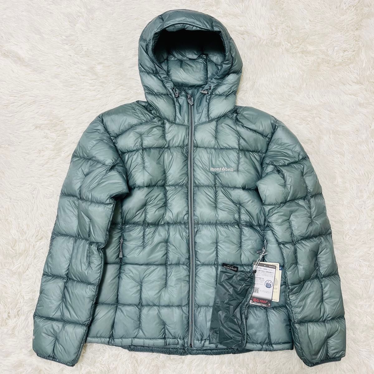 モンベル プラズマ1000 アルパインダウン パーカ ライトグレー L 完売