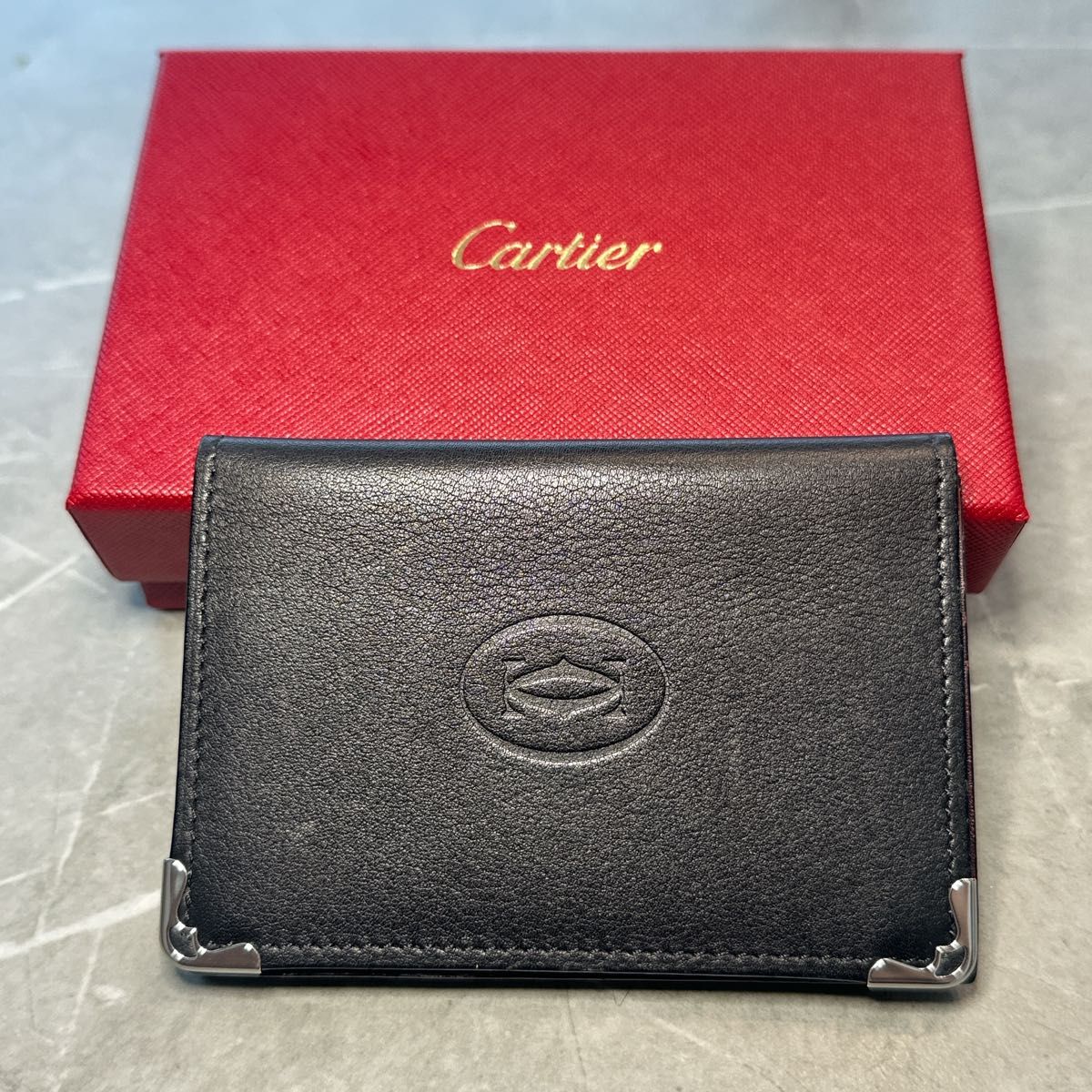 美品 Cartier カルティエ カードケース 名刺入れ ブラック マスト ドゥ