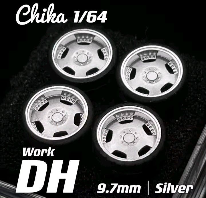 Chika製 1/64スケール カスタム ホイール Work ユーロライン DH 9 7mm