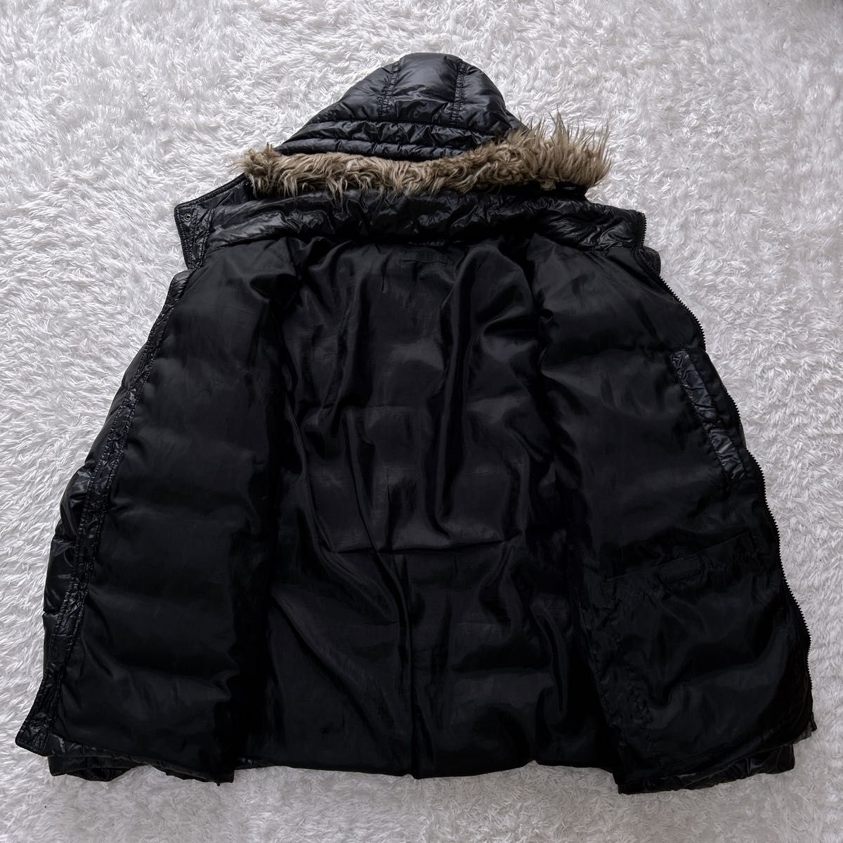 OLD UNIQLO ダウン ジャケット y2k 光沢 3way ブラック オールド