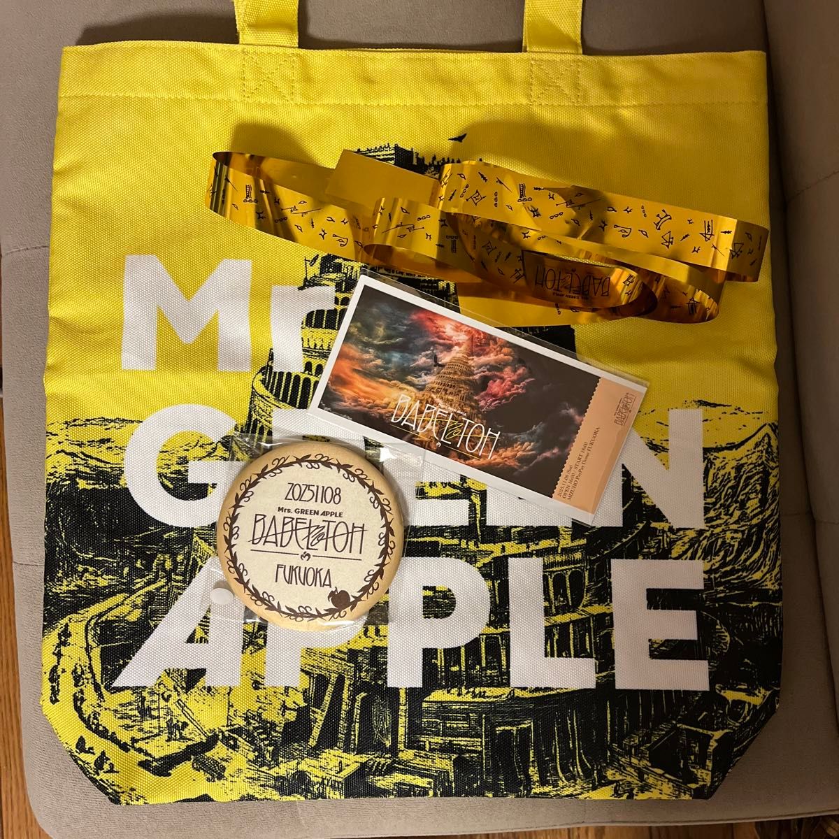 ミセス バベルの塔 福岡 トートバッグ ピクチャーチケット 缶バッチ