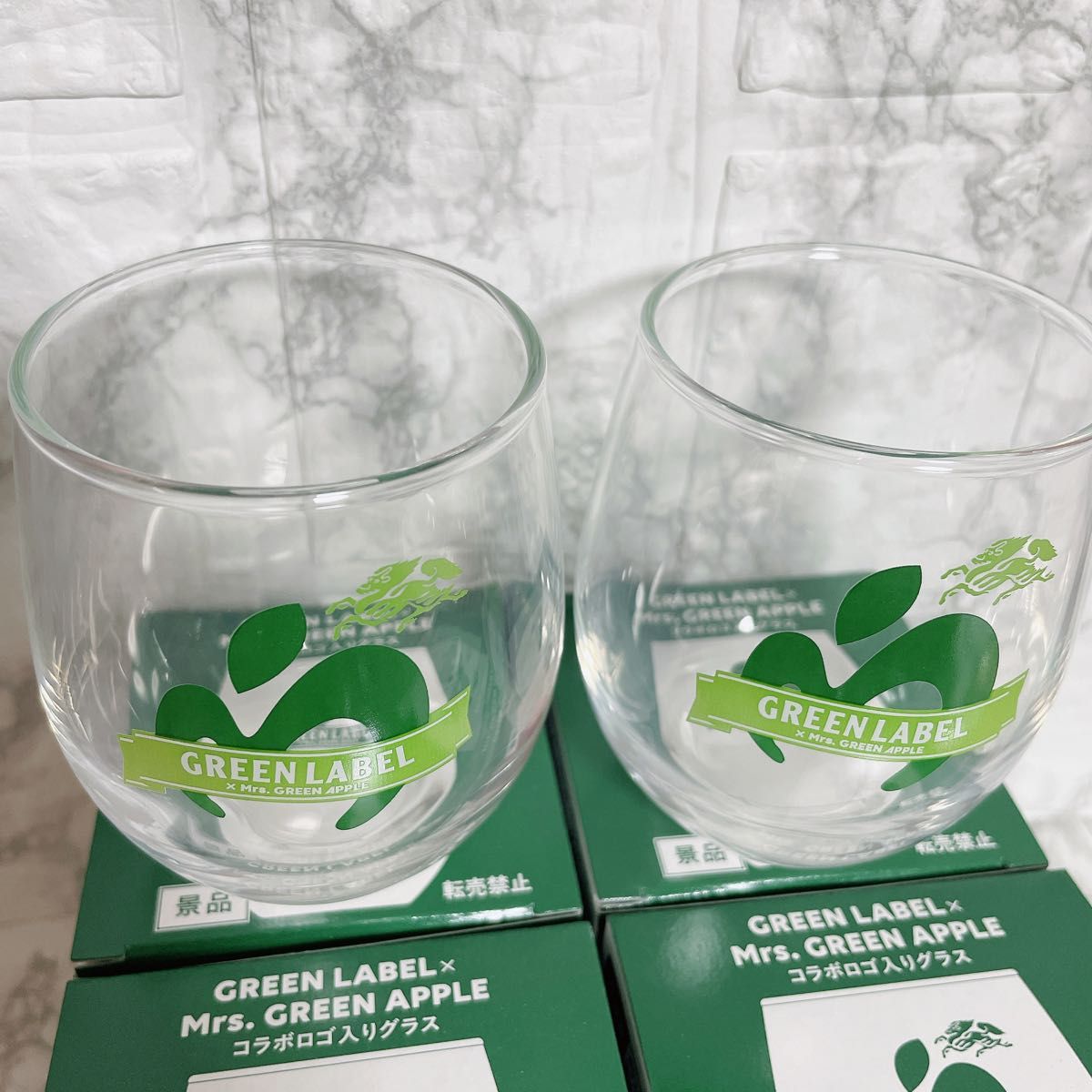 キリングリーンラベルMrs GREEN APPLE コラボロゴ入グラス 4個 セット