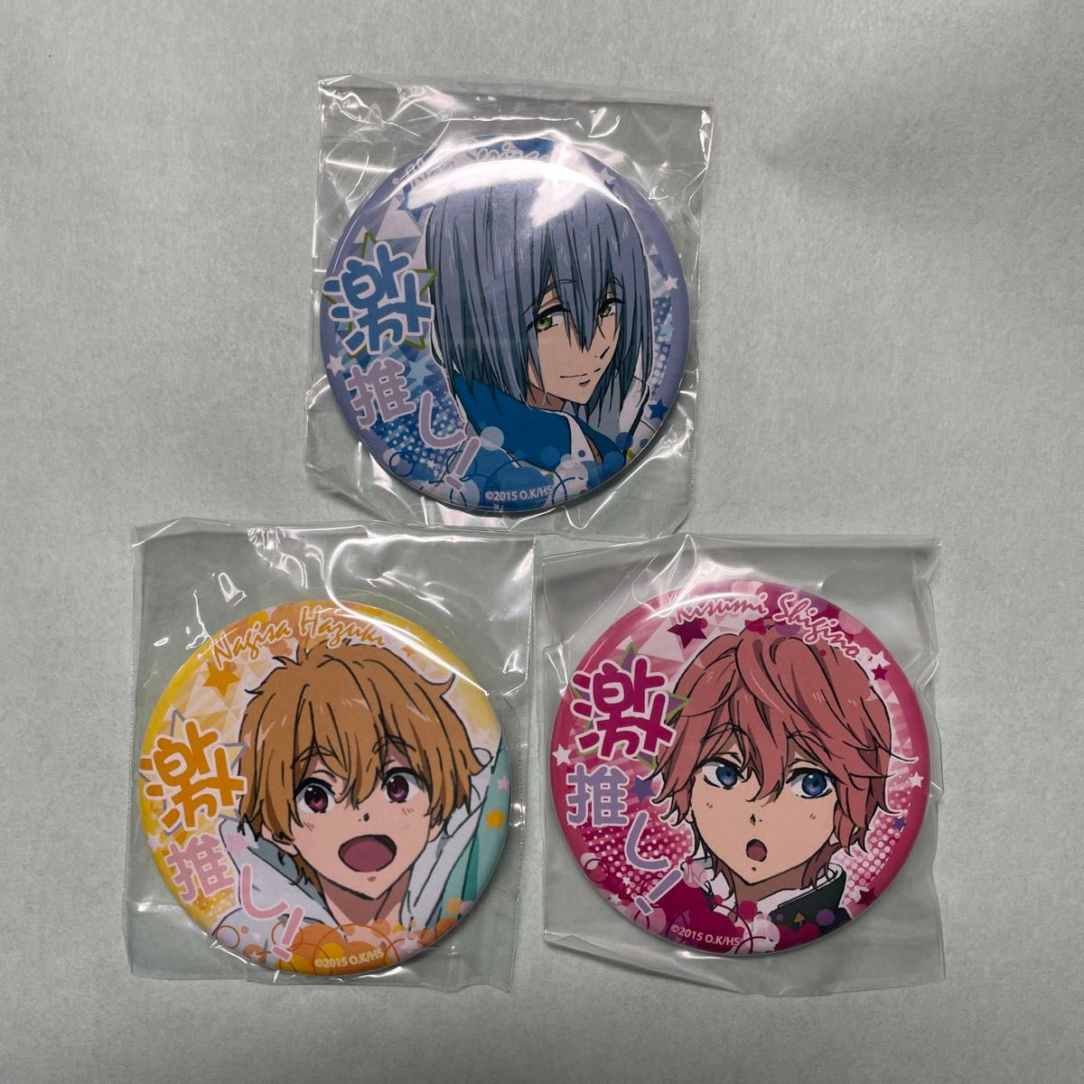 Free ハイ スピード 激推し 缶バッジ 3個セット 芹沢尚 葉月渚 鴫野貴
