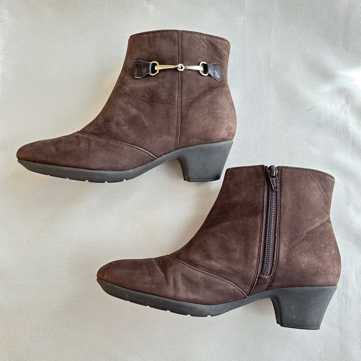 新品 pedala ショートブーツ 23センチ2E 淡いブラウン 新品 pedala