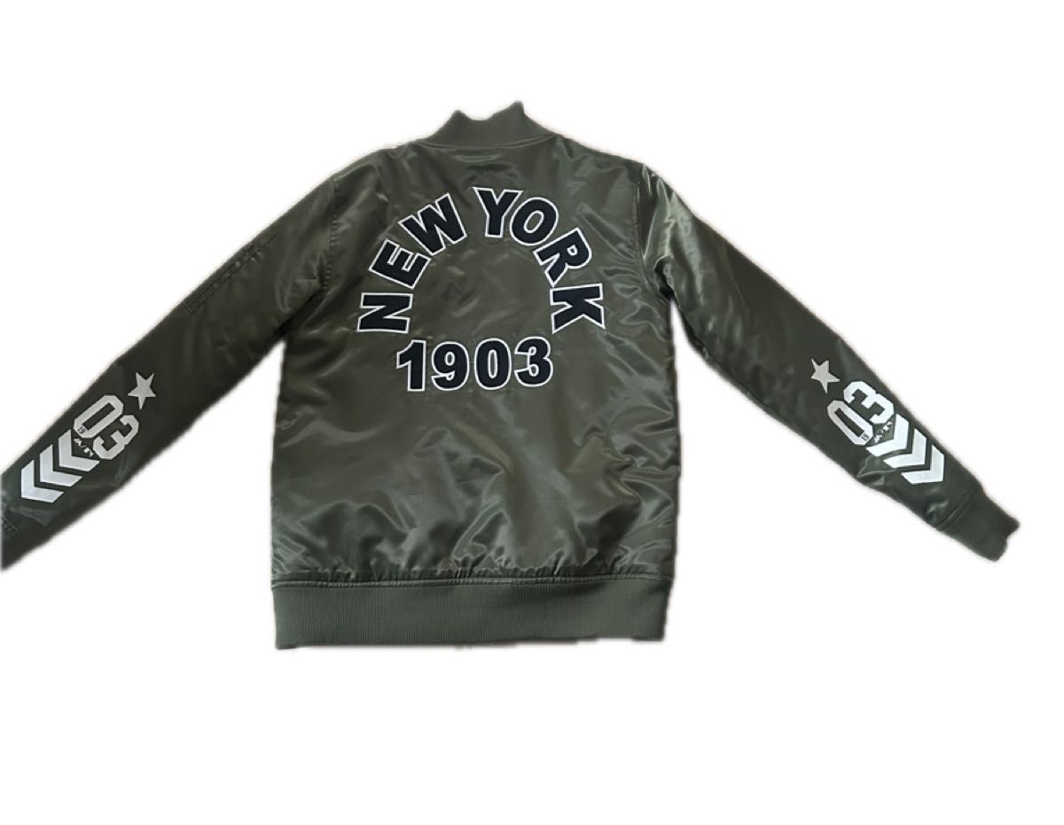 MAJESTIC NEW YORK ヤンキース MA-1タイプジャケット カーキ150cm