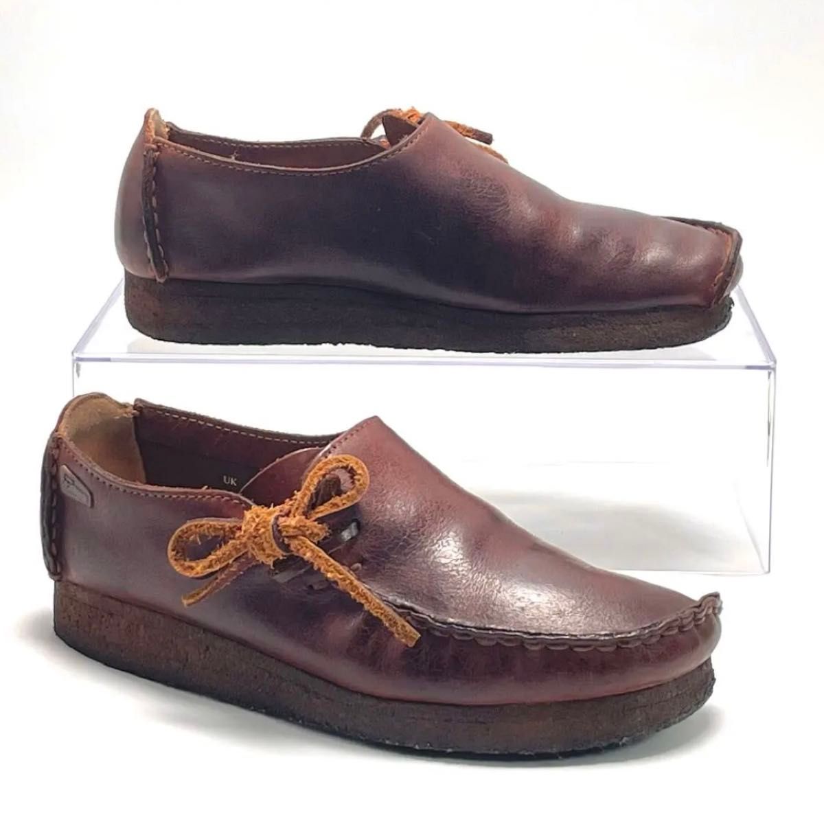 Clarks クラークス ラガー レザー モカシン ワラビー ブラウン 22cm