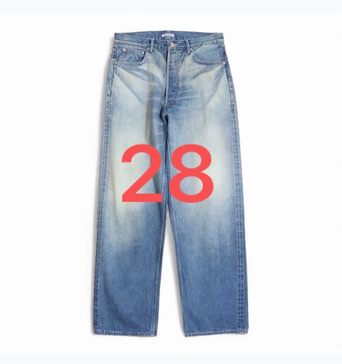 Auralee 25aw selvedge faded heavy denim wide pants 28inch｜Yahoo