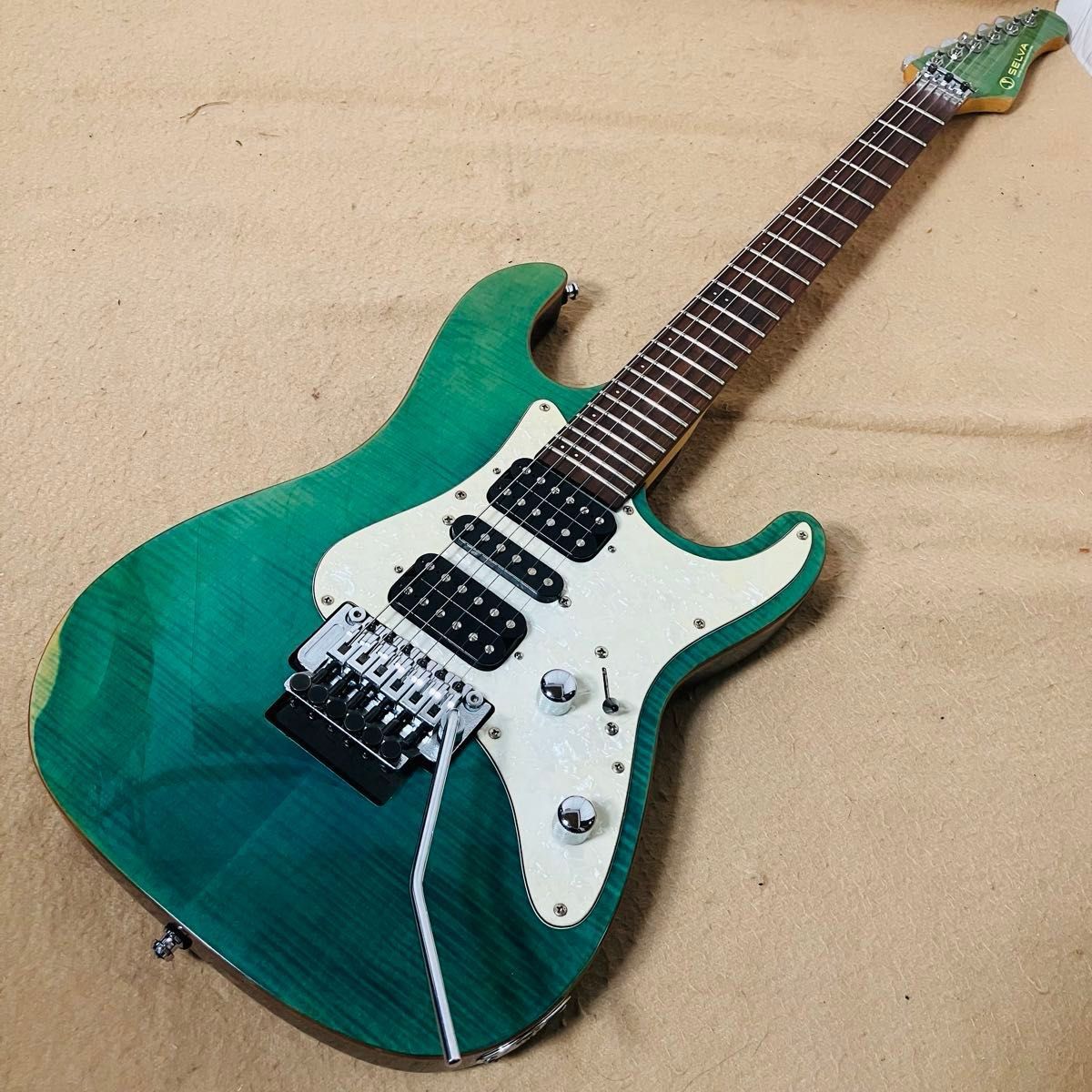 希少】SELVA エレキギター SST-600 グリーン ストラトキャスターモデル