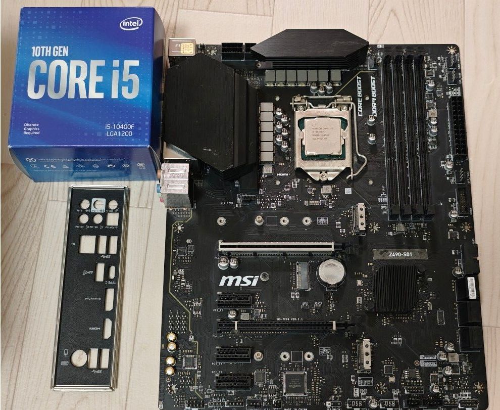 MSI マザーボード z490-S01 CPU i5 10400＋簡易水冷セット MSI