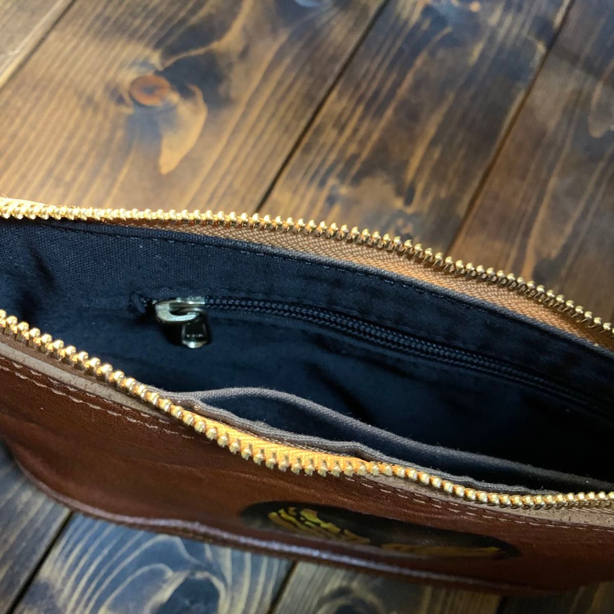 RRL ダブルアールエル レザー ポーチ クラッチバッグ ヴィンテージ加工